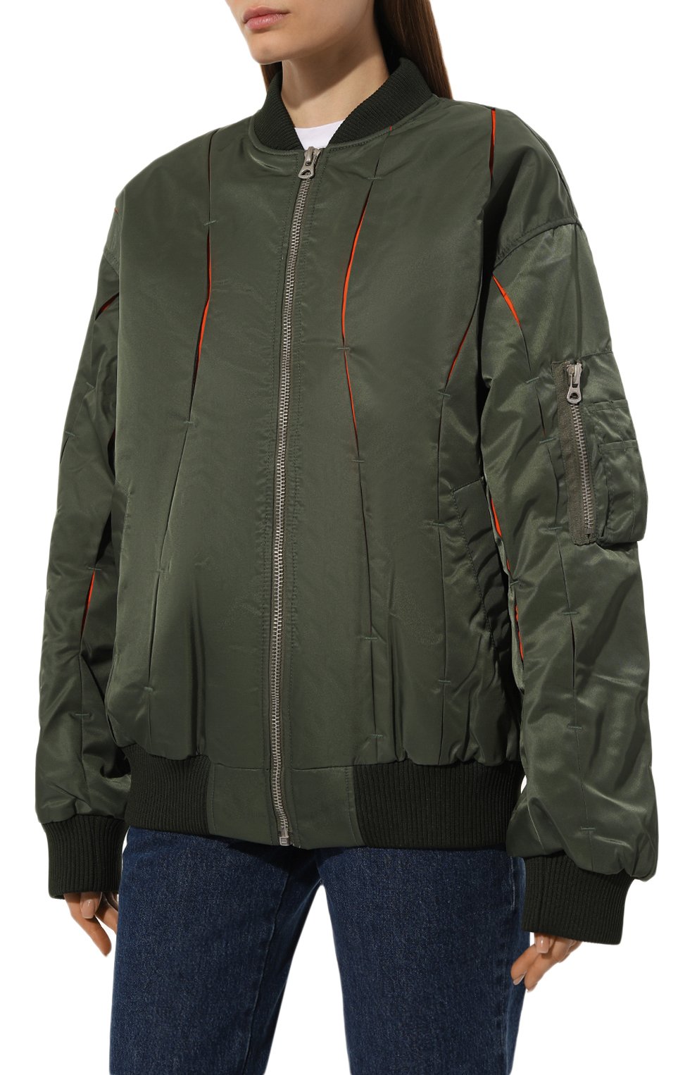 Бомбер RED SEPTEMBER хаки цвета по цене 60000 руб., арт. 324.01.55.01.1, фото 3 Бомбер RED SEPTEMBER, арт. 324.01.55.01.1, фото 3