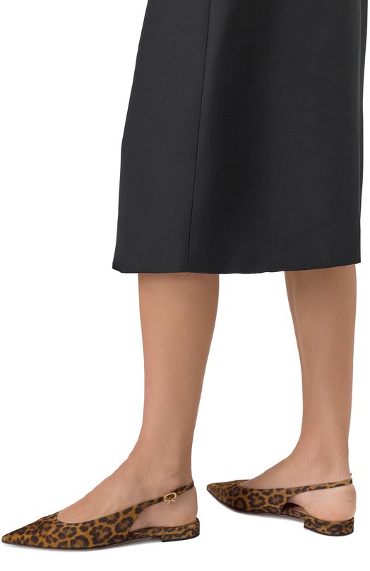 Замшевые балетки Robbie Gianvito Rossi G95546.05RIC.CMDALLP Леопардовый  G95546.05RIC.CMDALLP Фото 2