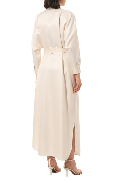 Шелковое платье AKHMADULLINA кремового цвета по цене 80000 руб., арт. 1123.5D106/S001, фото 4 Шелковое платье AKHMADULLINA, арт. 1123.5D106/S001, фото 4