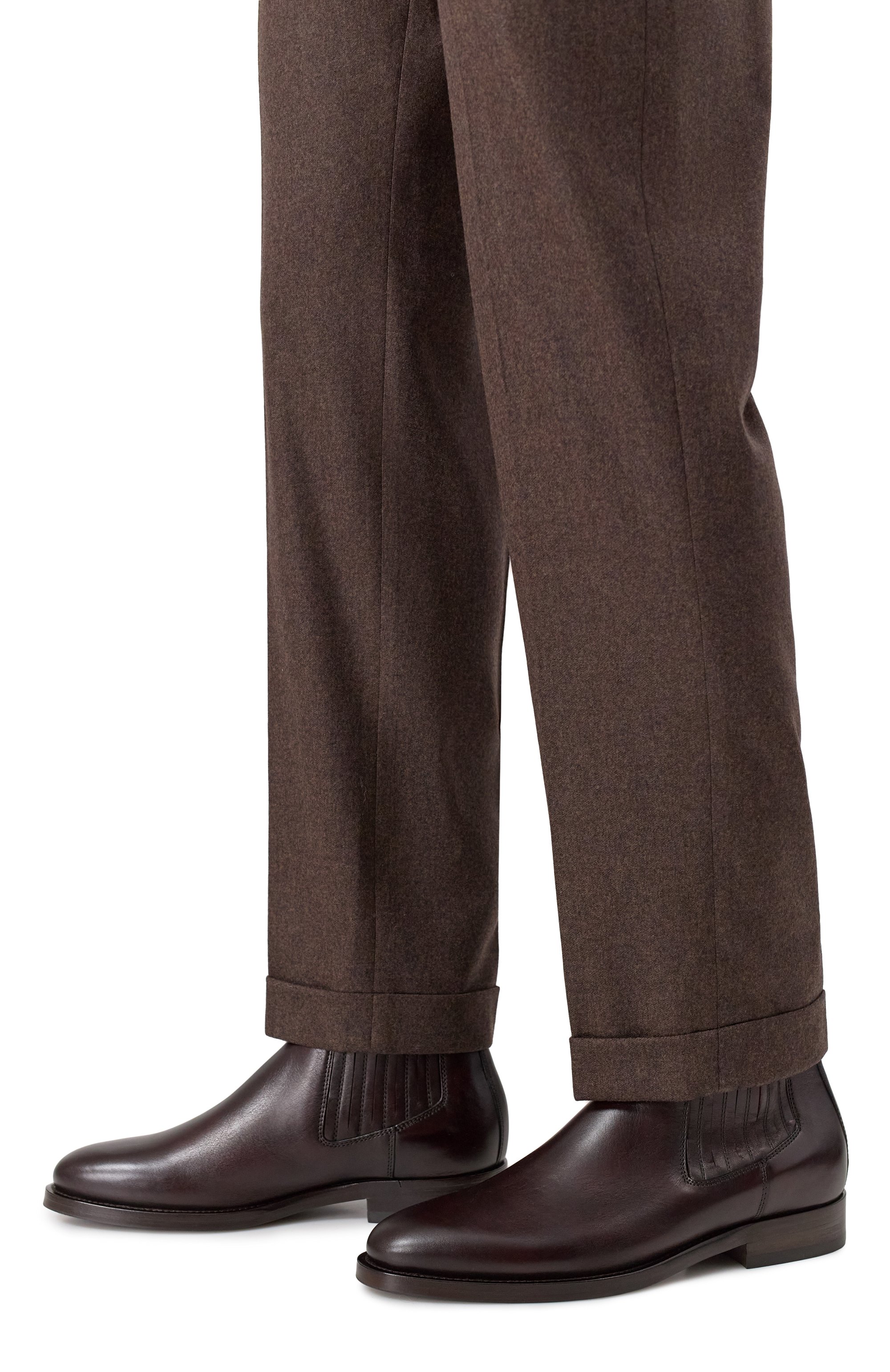 Кожаные челси BRUNELLO CUCINELLI темно-бордового цвета по цене 191500 руб., арт. MZU0DEV740, фото 3 Кожаные челси BRUNELLO CUCINELLI, арт. MZU0DEV740, фото 3