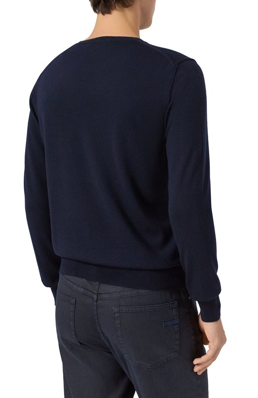 Шерстяной джемпер Corneliani 26M500-2625100 Синий  26M500-2625100 Фото 4