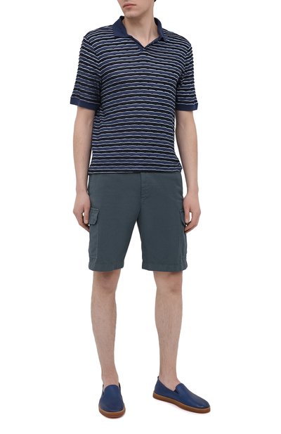 Кожаные слипоны H`D`S`N BARACCO темно-синего цвета по цене 48100 руб., арт. R0DI.24*, фото 2 Кожаные слипоны H`D`S`N BARACCO, арт. R0DI.24*, фото 2