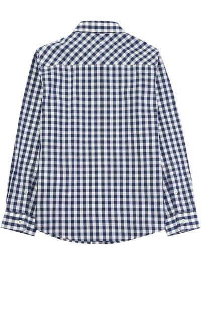 Хлопковая рубашка в клетку с накладным карманом и нашивкой GUCCI, арт. 452296/XB193, фото 2