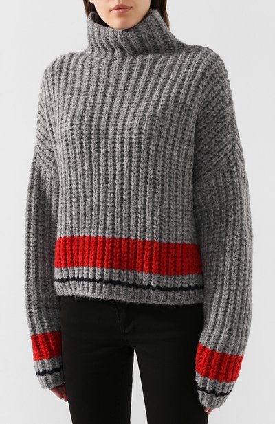 Шерстяной пуловер DSQUARED2 серого цвета по цене 39950 руб., арт. S75HA0884/S16801, фото 3 Шерстяной пуловер DSQUARED2, арт. S75HA0884/S16801, фото 3