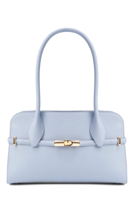 Женская сумка goccia FURLA голубого цвета, арт. WB01505/BX3104 | Фото 1 (Драгоценные камни: Проставлено; Материал: Натуральная кожа; Размер: medium; Материал сплава: Проставлено)