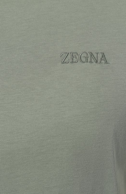 Хлопковая футболка Zegna UD360A7/D760 Зелёный  UD360A7/D760 Фото 5