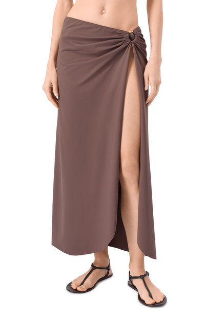 Парео NATAYAKIM коричневого цвета по цене 38700 руб., арт. NY-120BW, фото 3 Парео NATAYAKIM, арт. NY-120BW, фото 3