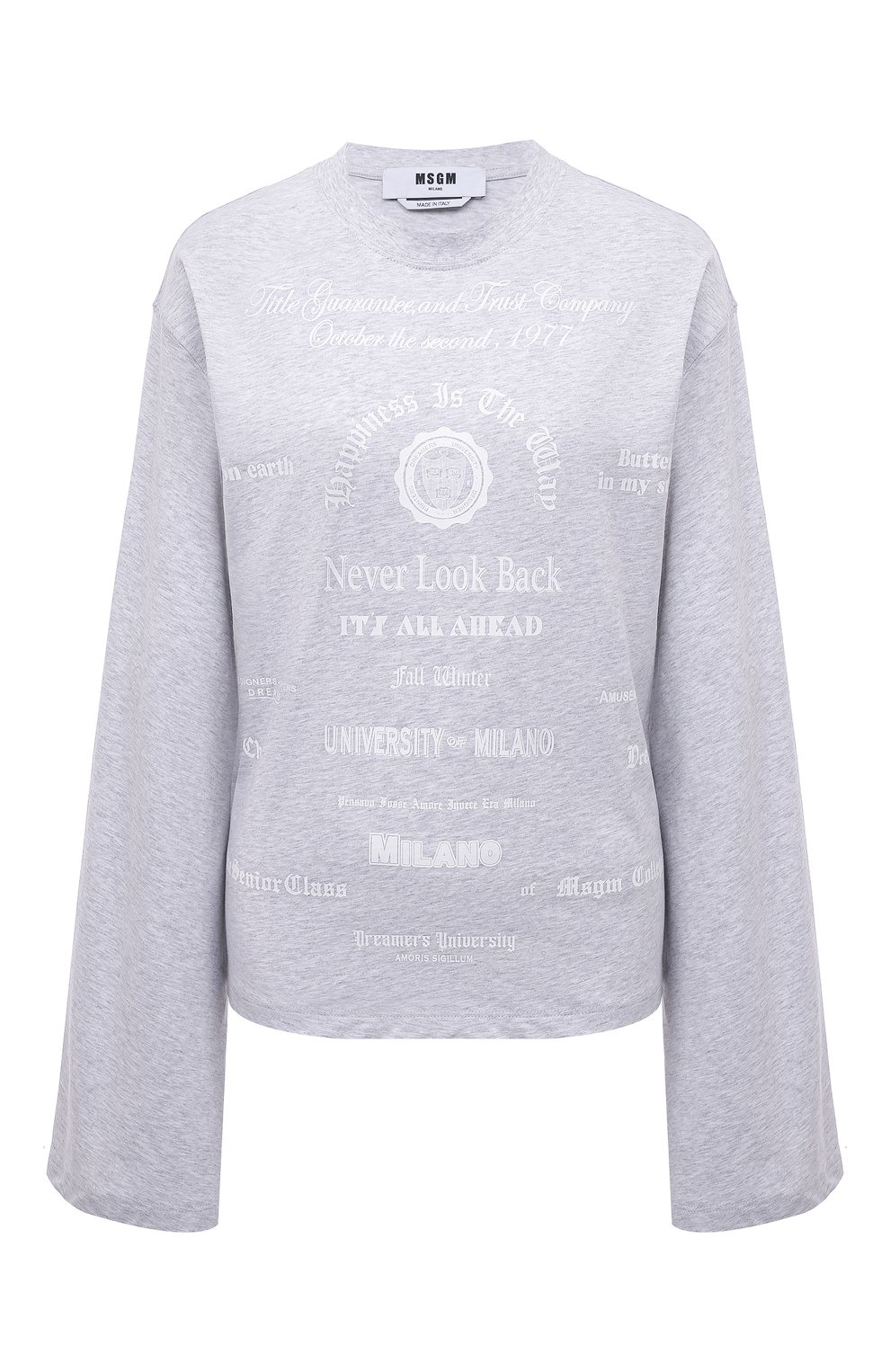 Хлопковый лонгслив MSGM, арт. 3541MDM113/237796, фото 1