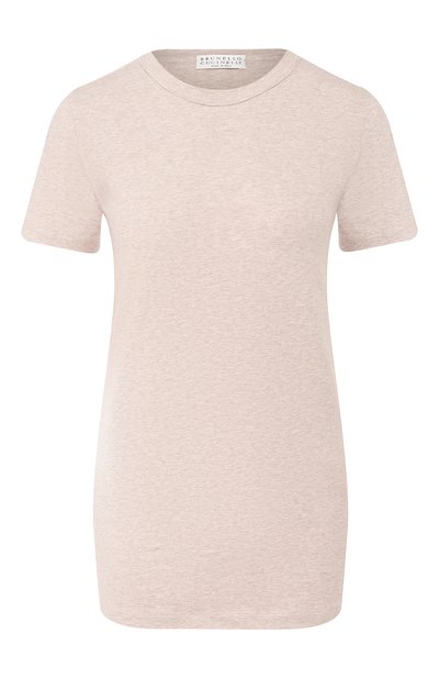 Женская хлопковая футболка BRUNELLO CUCINELLI, арт. M0T18B0170