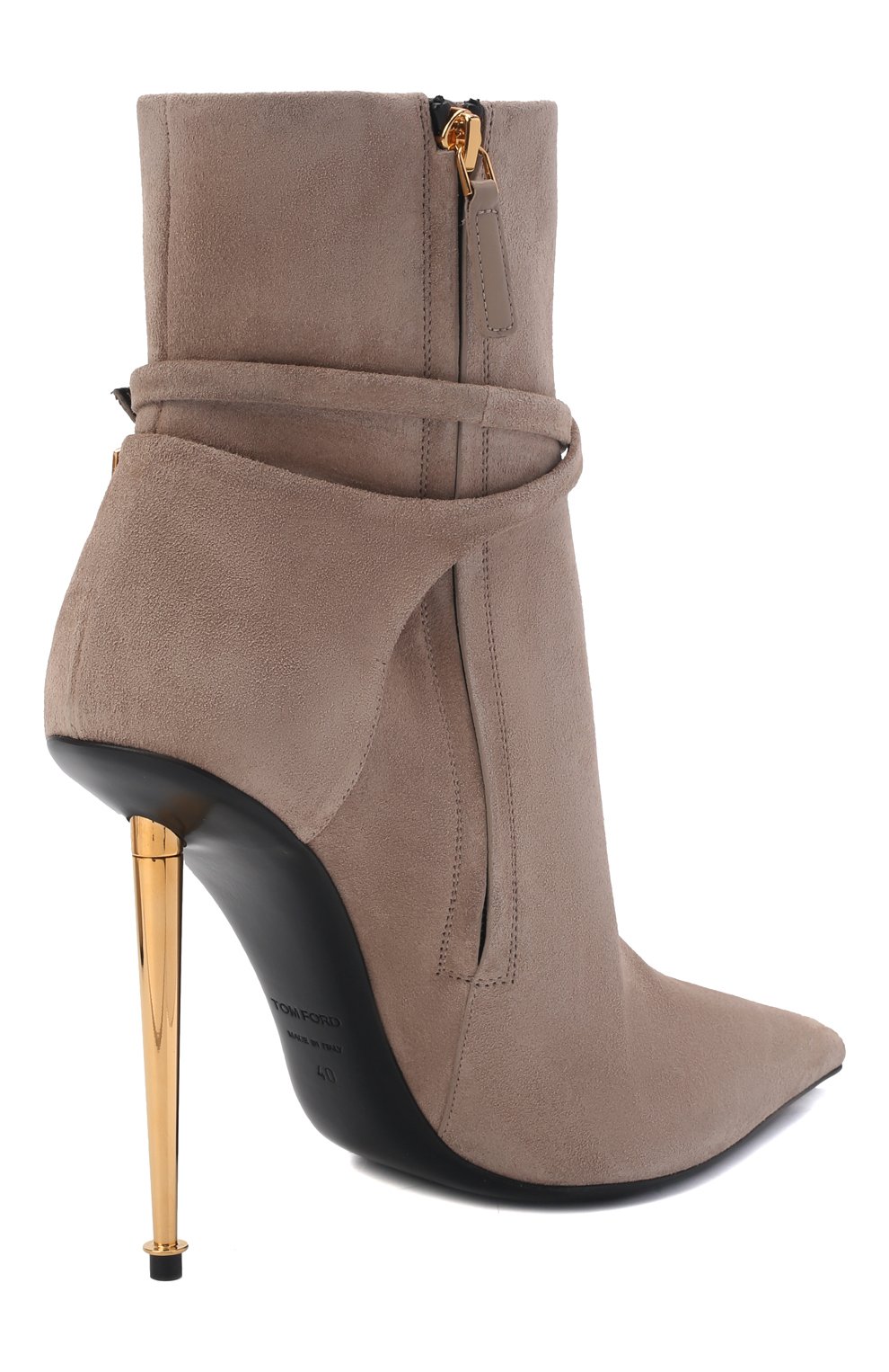 Замшевые ботильоны TOM FORD бежевого цвета по цене 184500 руб., арт. W2959T-LCL071, фото 5 Замшевые ботильоны TOM FORD, арт. W2959T-LCL071, фото 5