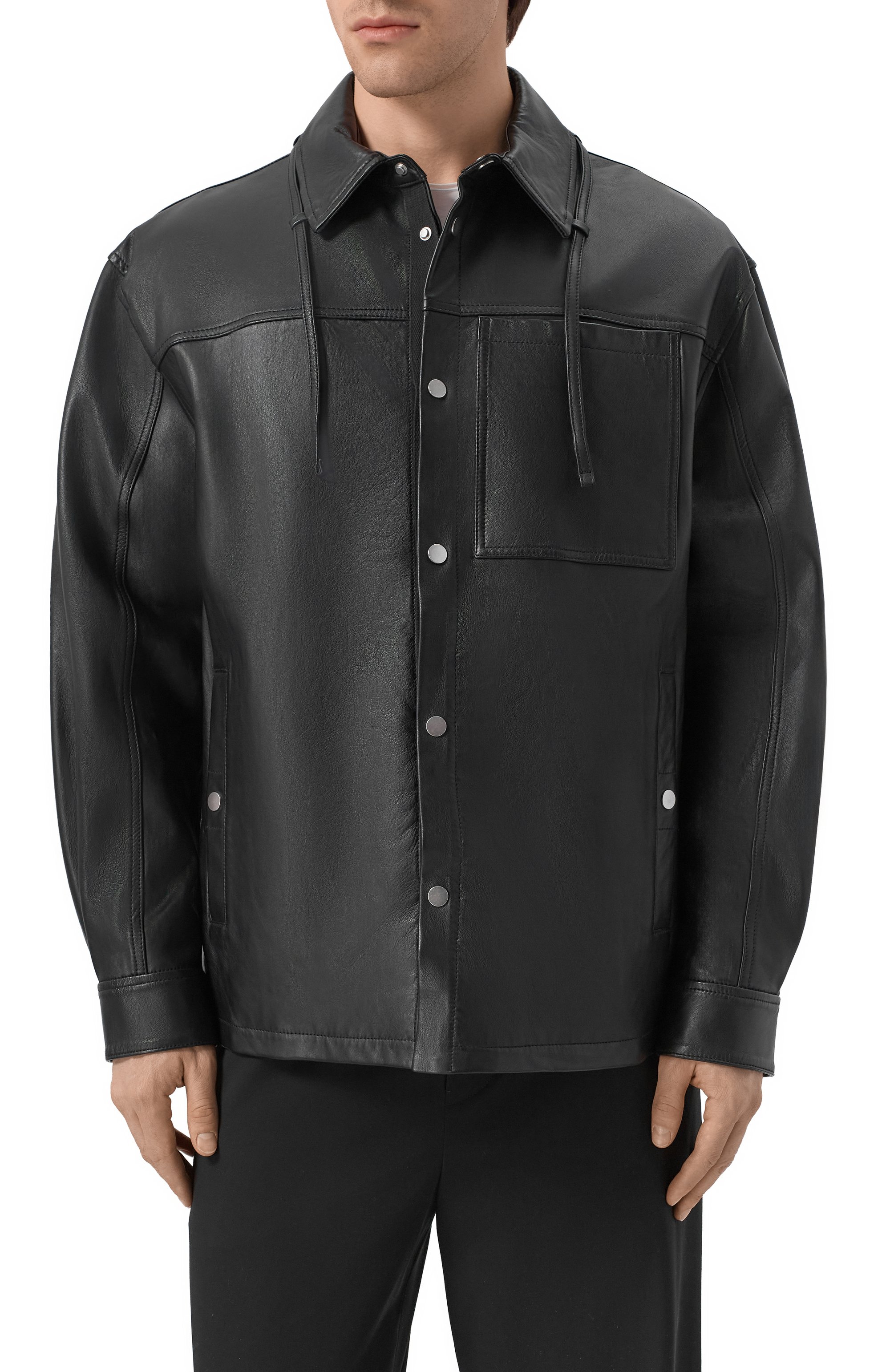 Кожаная куртка-рубашка MORDECAI, арт. 26E96MRU25S, фото 3