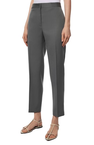 Шерстяные брюки JIL SANDER серого цвета по цене 79950 руб., арт. JSCU300701-WU202500, фото 3 Шерстяные брюки JIL SANDER, арт. JSCU300701-WU202500, фото 3