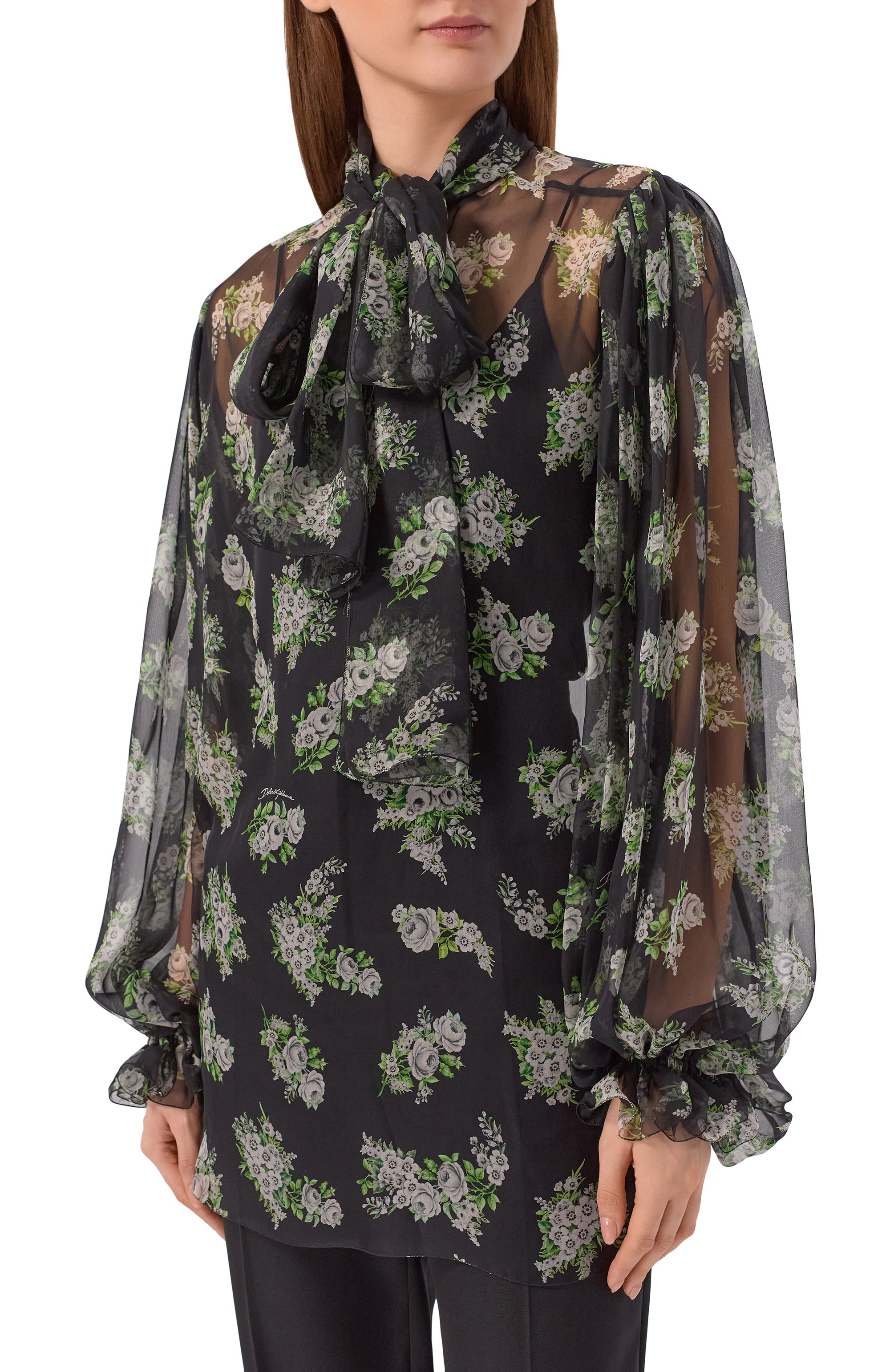 Шелковая блузка DOLCE & GABBANA, арт. F7BW1T/IS120, фото 3