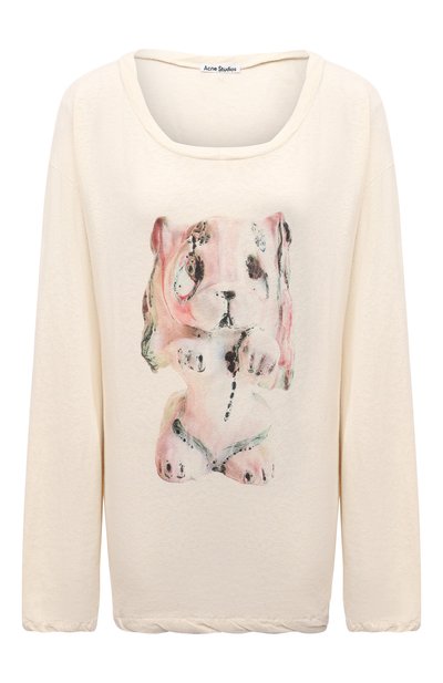 Женский пуловер из хлопка и льна ACNE STUDIOS, арт. AC0390