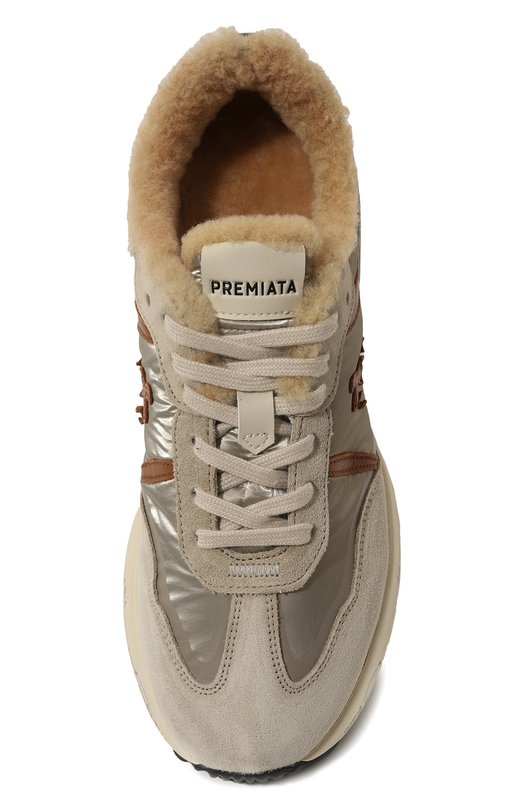 Комбинированные кроссовки Cassie Premiata CASSIE/VAR 6569M Бежевый  CASSIE/VAR 6569M Фото 6