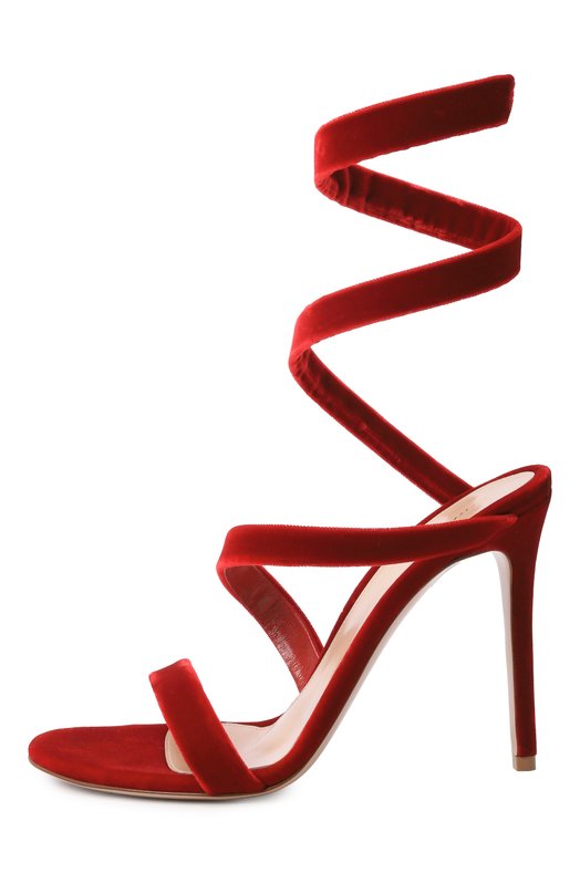 Бархатные босоножки Opera 105 Gianvito Rossi G30032.15RIC.VELTABS Красный  G30032.15RIC.VELTABS Фото 4