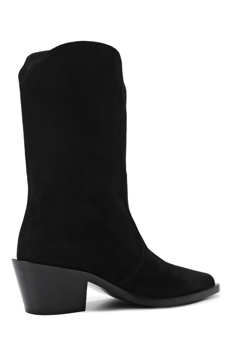 Женские замшевые казаки waylon 45 GIANVITO ROSSI черного цвета, арт. G72999.45CU0.CASNER0 | Фото 5 (Материал внутренний: Натуральная кожа; Подошва: Плоская; Автоматизация состава: Проставлено; Каблук высота: Средний; Материал внешний: Натуральная кожа, Замша; Автоматизация ТО: Проставлено; Материал утеплителя: Без утеплителя; Женское Кросс-КТ: Казаки-сапоги; Каблук тип: Устойчивый)