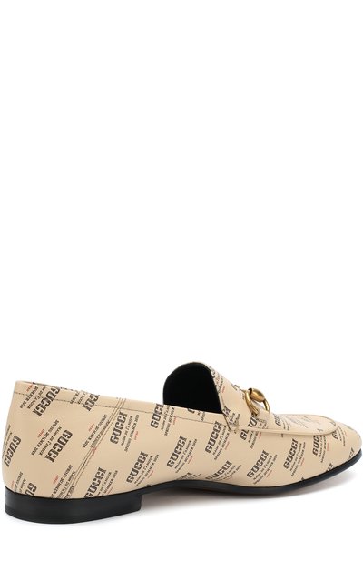 Кожаные лоферы с мягким задником и пряжкой-трензелем GUCCI, арт. 407314/0PI00, фото 4