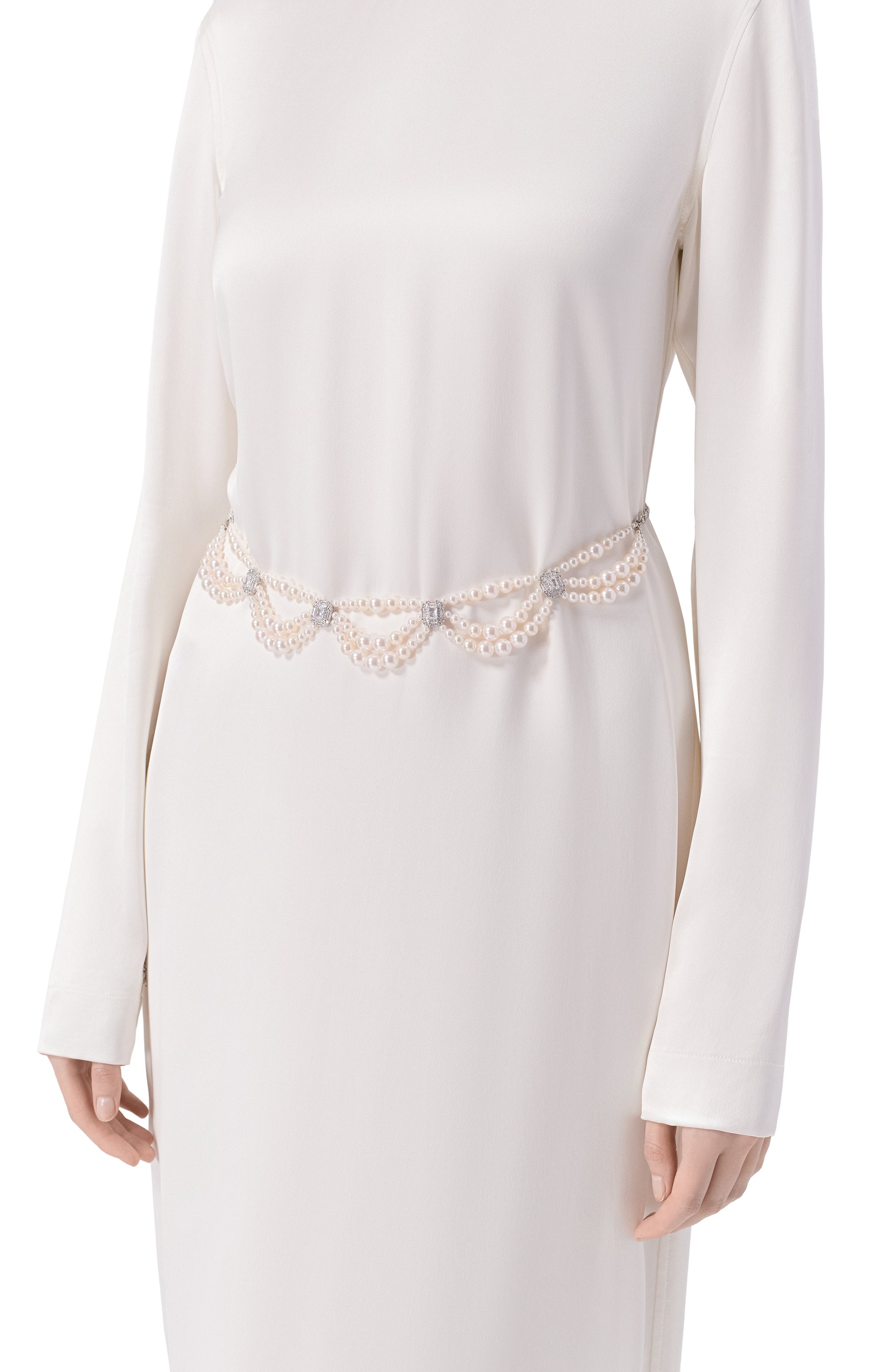 Пояс lace BLUEJAY белого цвета по цене 39380 руб., арт. BJA-LC-W, фото 2 Пояс lace BLUEJAY, арт. BJA-LC-W, фото 2