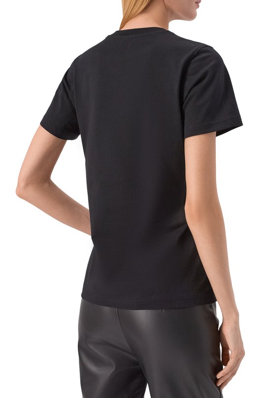 Хлопковая футболка Moschino A0706/5441 Чёрный  A0706/5441 Фото 4