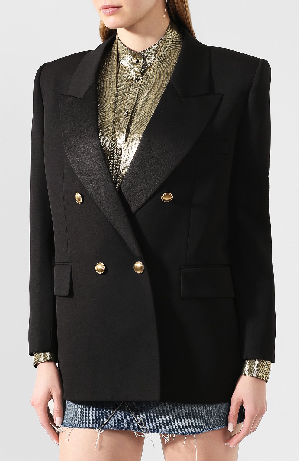 Шерстяной жакет SAINT LAURENT, арт. 614347/Y512W, фото 3