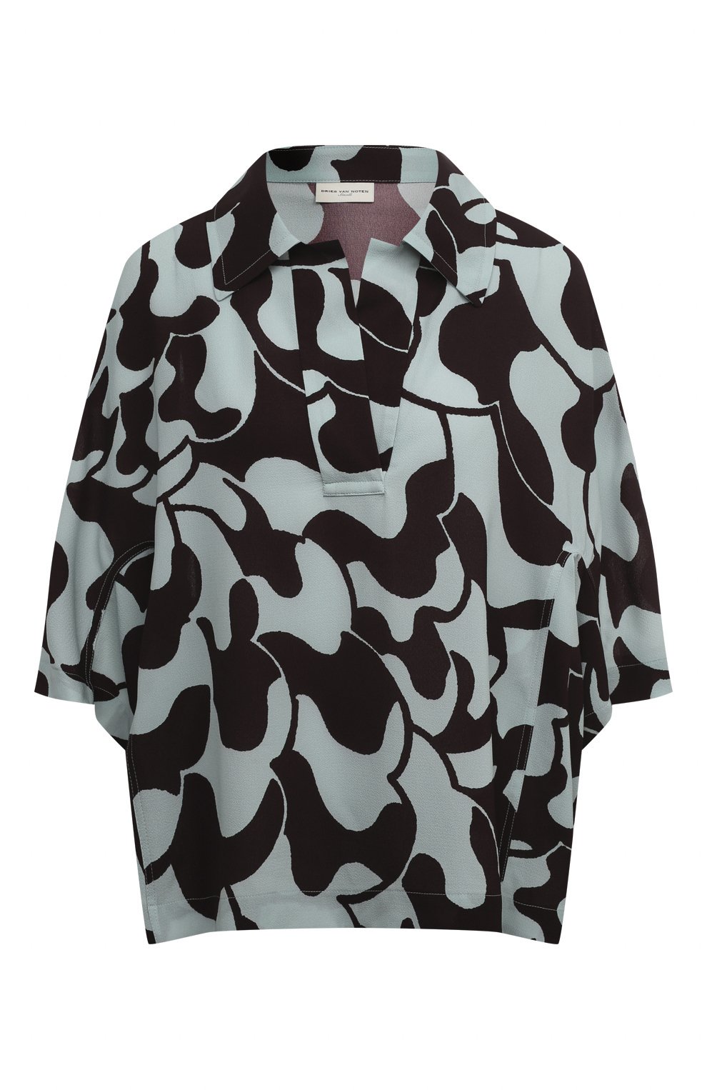 Блузка DRIES VAN NOTEN светло-зеленого цвета по цене 68900 руб., арт. 010731-8010, фото 1 Блузка DRIES VAN NOTEN, арт. 010731-8010, фото 1