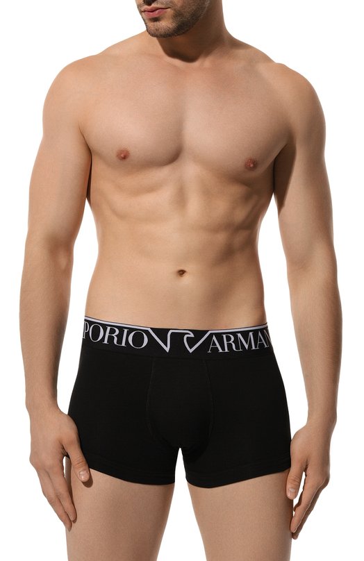 Хлопковые боксеры Emporio Armani 111389/4F516 Чёрный  111389/4F516 Фото 2