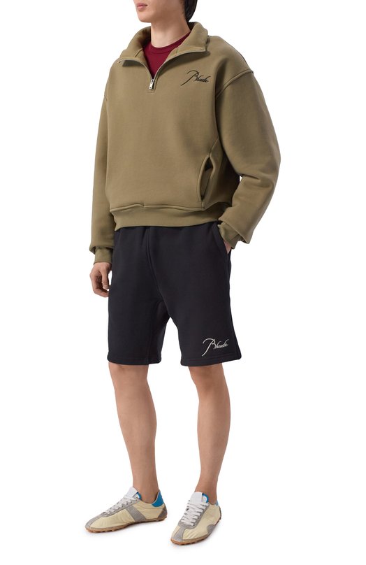 Хлопковые шорты Rhude RHPS26SH01012 Чёрный  RHPS26SH01012 Фото 2