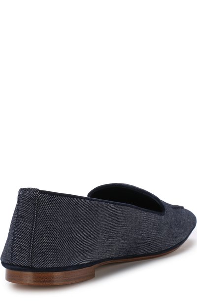 Лоферы venetian walk из денима LORO PIANA темно-синего цвета по цене 62250 руб., арт. FAI1547, фото 4 Лоферы venetian walk из денима LORO PIANA, арт. FAI1547, фото 4