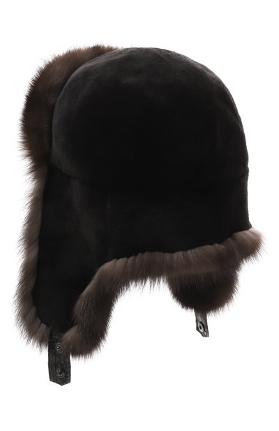 Меховая шапка-ушанка майкл из соболя и норки FURLAND, арт. 0201431650004100004, фото 2