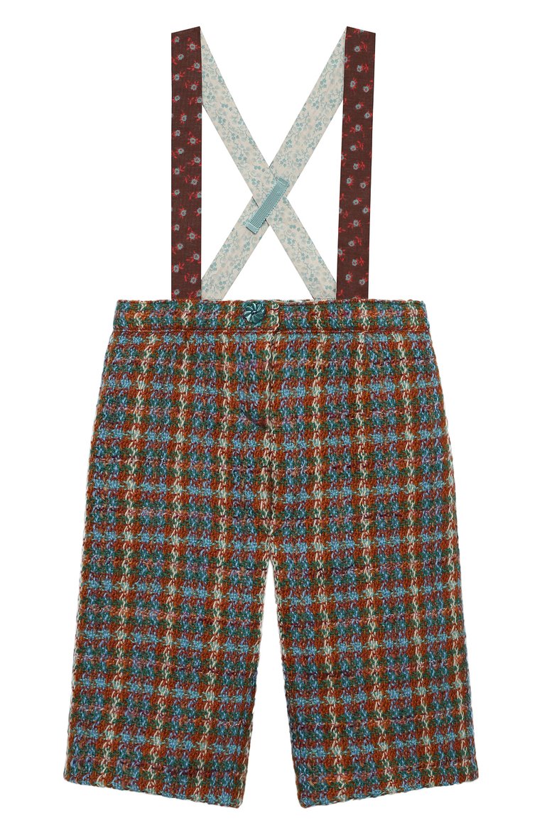 Детские шерстяные брюки GUCCI разноцветного цвета, арт. 630480/ZAE43 | Фото 1 (Кросс-КТ НВ: Брюки; Материал внешний: Шерсть; Материал подклада: Купро; Нос: Не проставлено; Ростовка одежда: 12 мес | 80 см, 18 мес | 86 см, 24 мес | 92 см, 36 мес | 98 см)