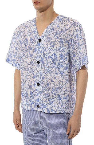 Льняная рубашка KITON, арт. UMC025H08902, фото 3