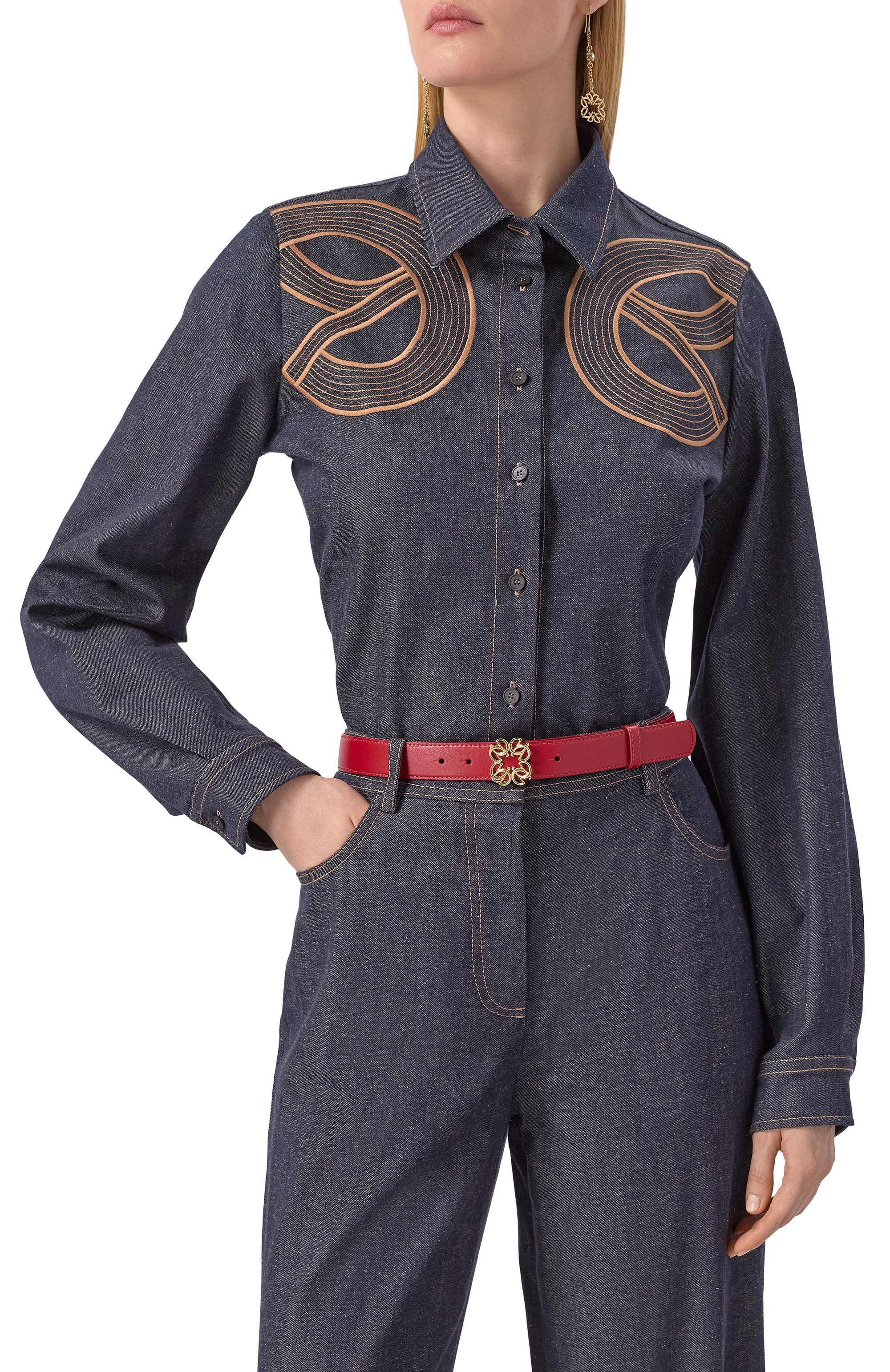 Кожаный ремень ELIE SAAB, арт. BE004S25/NL003/FIREBALL LILY, фото 2