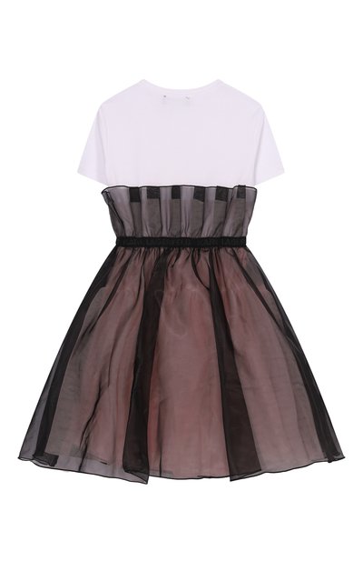 Платье KARL LAGERFELD KIDS черно-белого цвета по цене 36360 руб., арт. Z31140, фото 2 Платье KARL LAGERFELD KIDS, арт. Z31140, фото 2