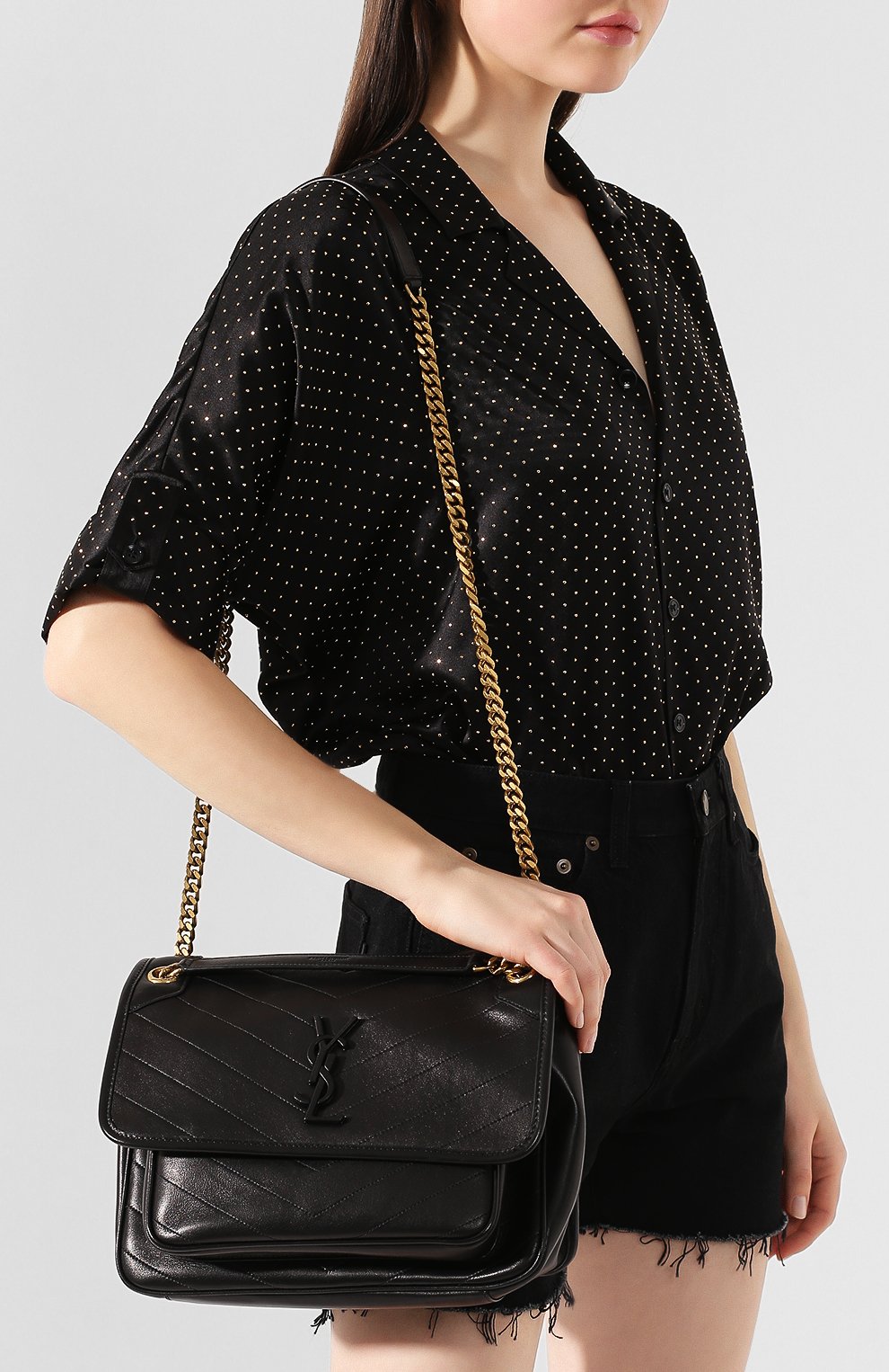 Сумка niki medium SAINT LAURENT, арт. 498894/1EL07, фото 5