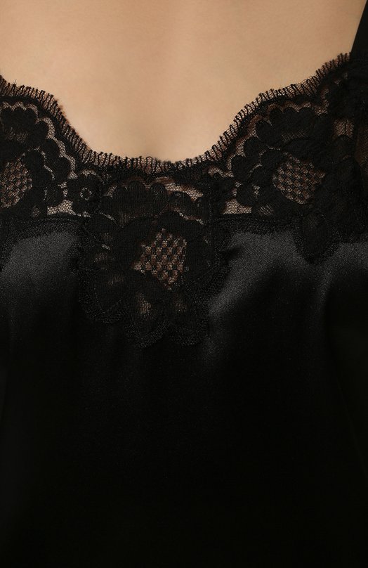 Сорочка из смеси шелка и хлопка Dolce & Gabbana 06A00T/FUAD8 Чёрный  06A00T/FUAD8 Фото 5