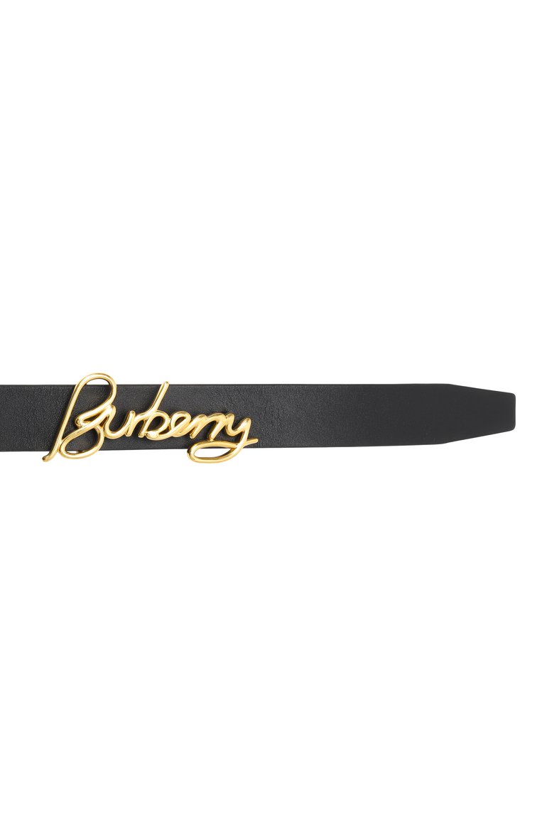 Женский двусторонний ремень BURBERRY черного цвета, арт. 8104929 | Фото 5 (Нос: Не проставлено; Материал: Натуральная кожа; Автоматизация состава: Проставлено)