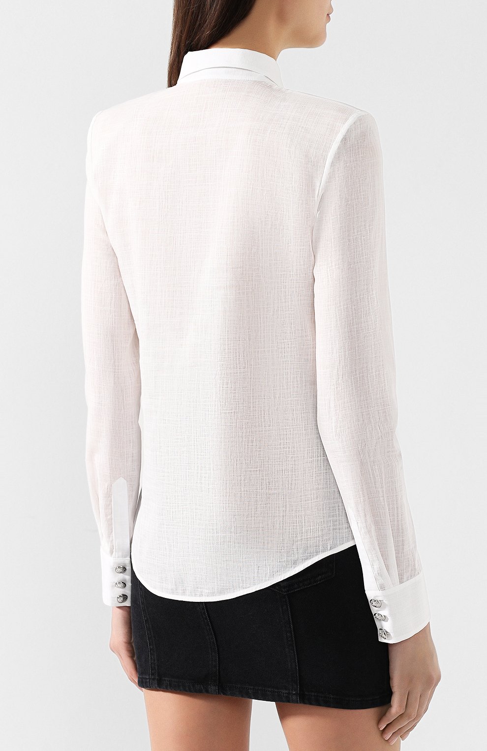 Рубашка из смеси хлопка и льна BALMAIN, арт. RF12210/C087, фото 4