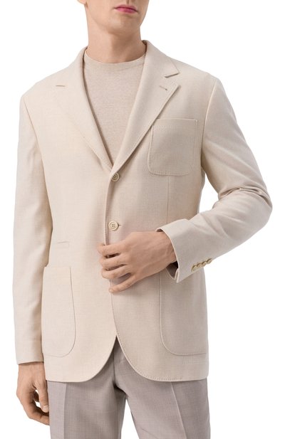 Пиджак из шерсти и шелка BRUNELLO CUCINELLI, арт. MN4857BND, фото 5