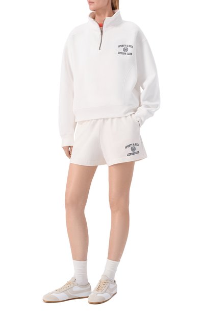 Хлопковый анорак luxury club SPORTY AND RICH, арт. ST0998842WH01/S&R LUXURY CLUB QUARTER ZIP, фото 2