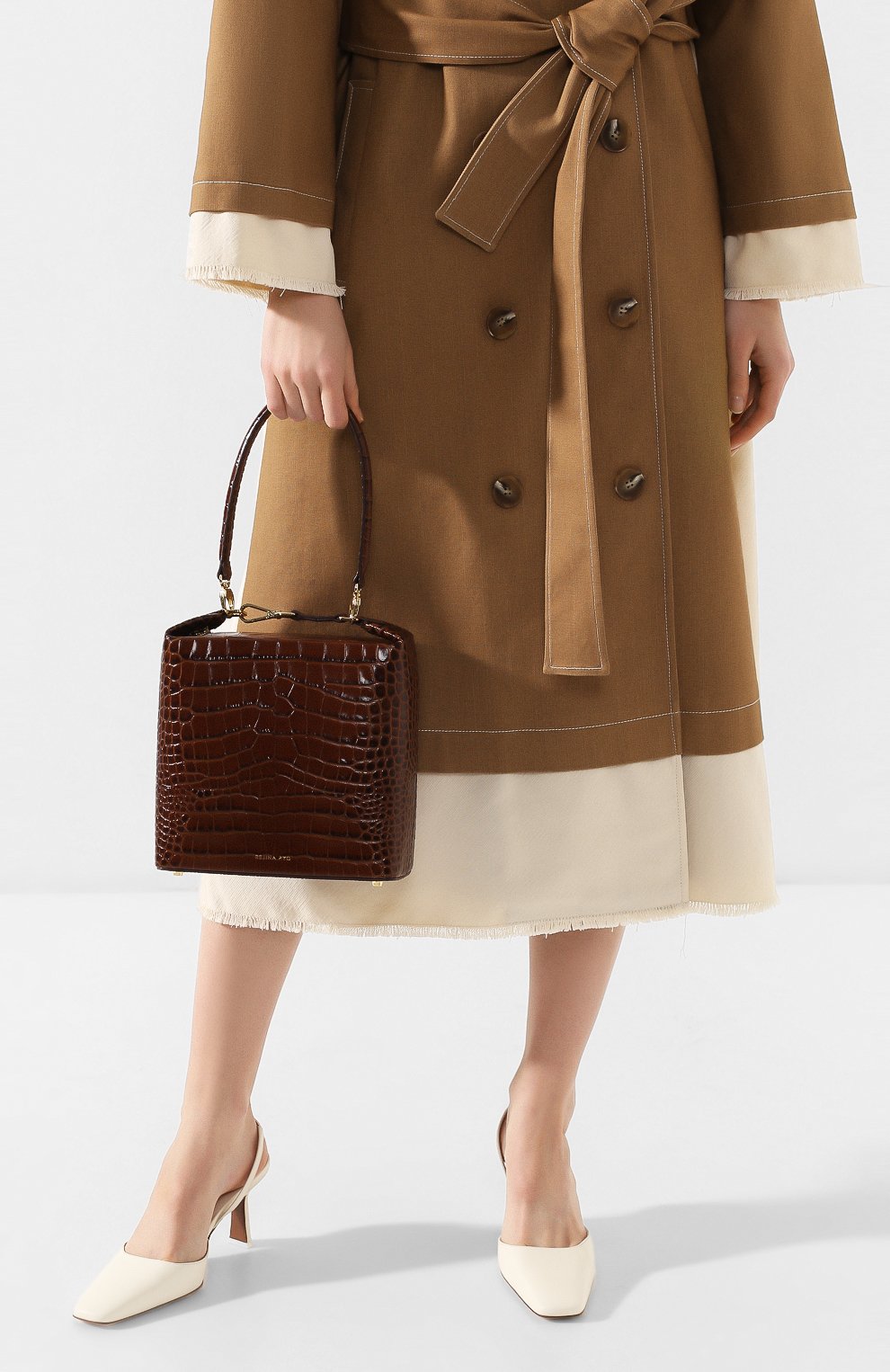 Сумка lucie REJINA PYO коричневого цвета по цене 75950 руб., арт. B43/LEATHER EMB0SS CR0C, фото 2 Сумка lucie REJINA PYO, арт. B43/LEATHER EMB0SS CR0C, фото 2