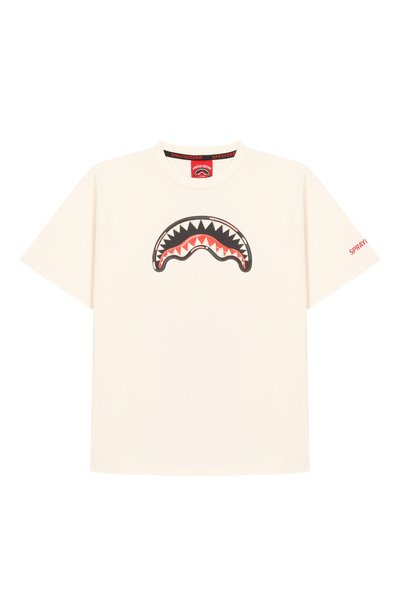 Хлопковая футболка SPRAYGROUND, арт. SPY1518IV0/PAINTED DIABL0 0VER T-SHIRT IV0RY