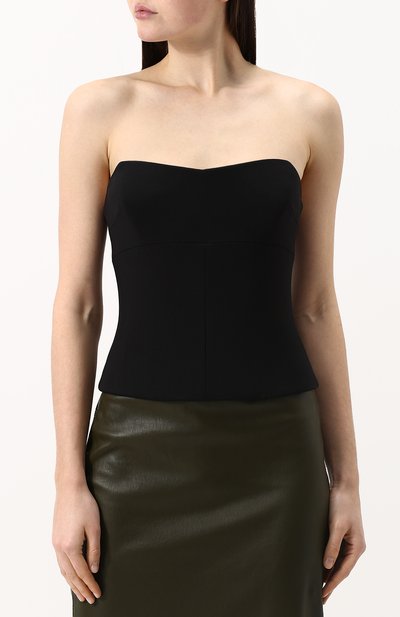 Однотонный топ-бюстье из вискозы TOM FORD черного цвета по цене 280500 руб., арт. 118TS1694-FAX128, фото 3 Однотонный топ-бюстье из вискозы TOM FORD, арт. 118TS1694-FAX128, фото 3