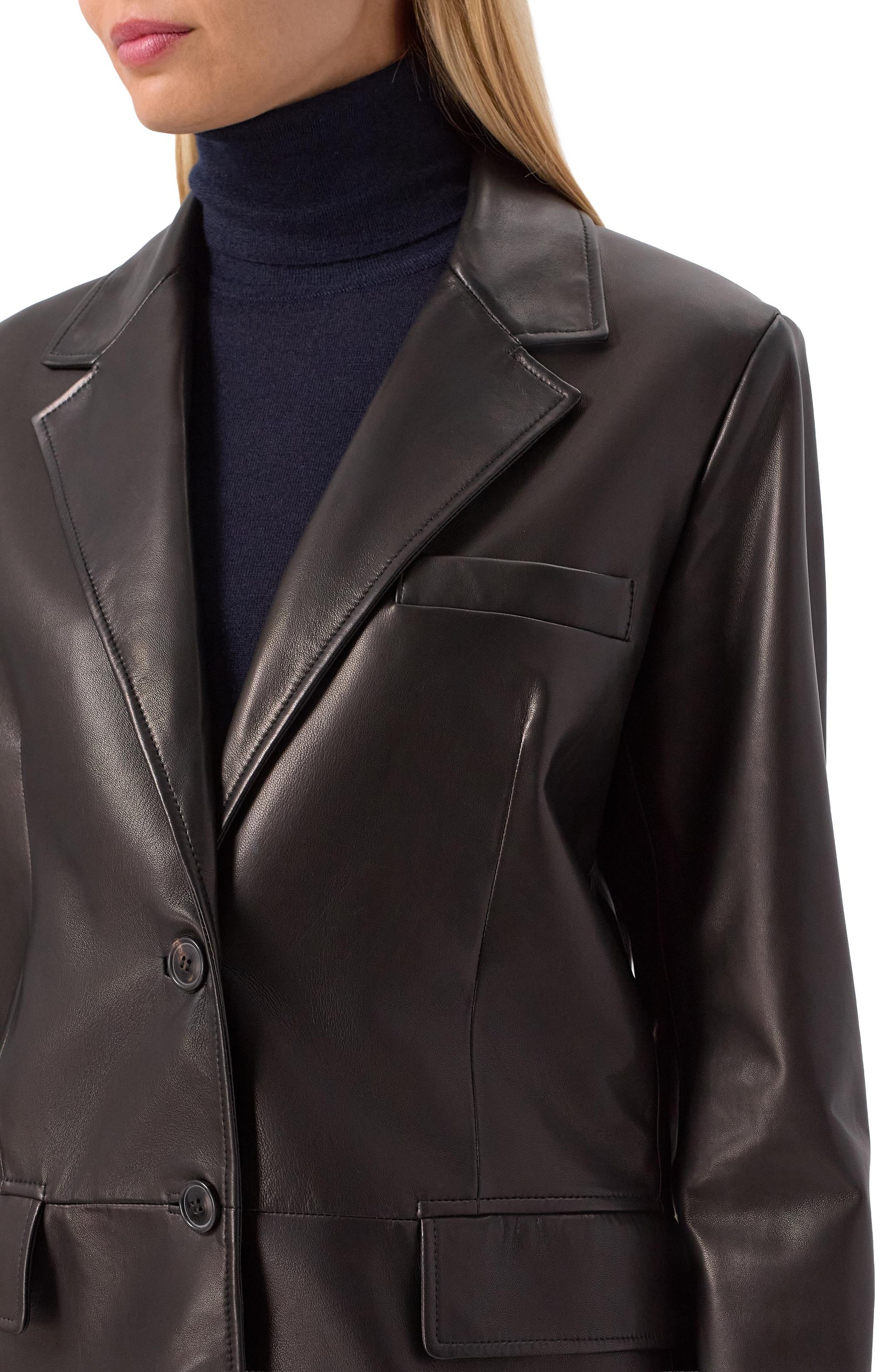 Кожаный жакет MVST, арт. M25.1PW.L009/BIG SIZE/NAPPA CREAM, фото 5