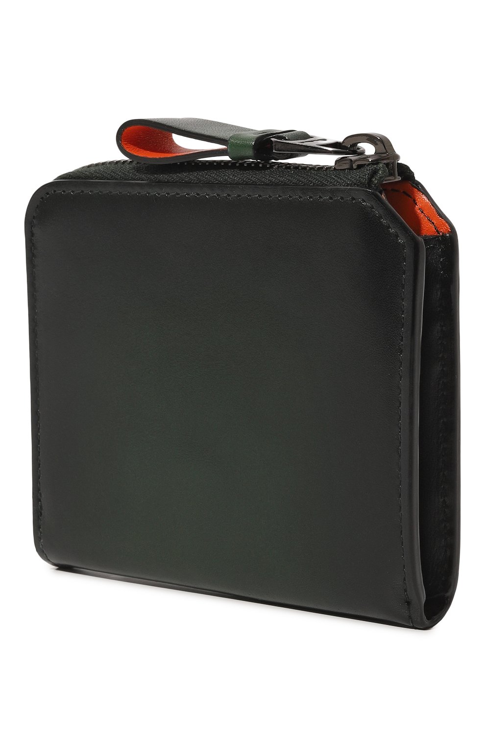Кожаное портмоне SANTONI темно-зеленого цвета по цене 34000 руб., арт. UFPPA2123F0-GFULV29, фото 2 Кожаное портмоне SANTONI, арт. UFPPA2123F0-GFULV29, фото 2