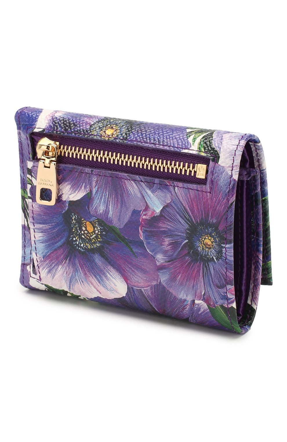 Кожаное портмоне DOLCE & GABBANA сиреневого цвета по цене 48550 руб., арт. BI0770/AJ866, фото 2 Кожаное портмоне DOLCE & GABBANA, арт. BI0770/AJ866, фото 2