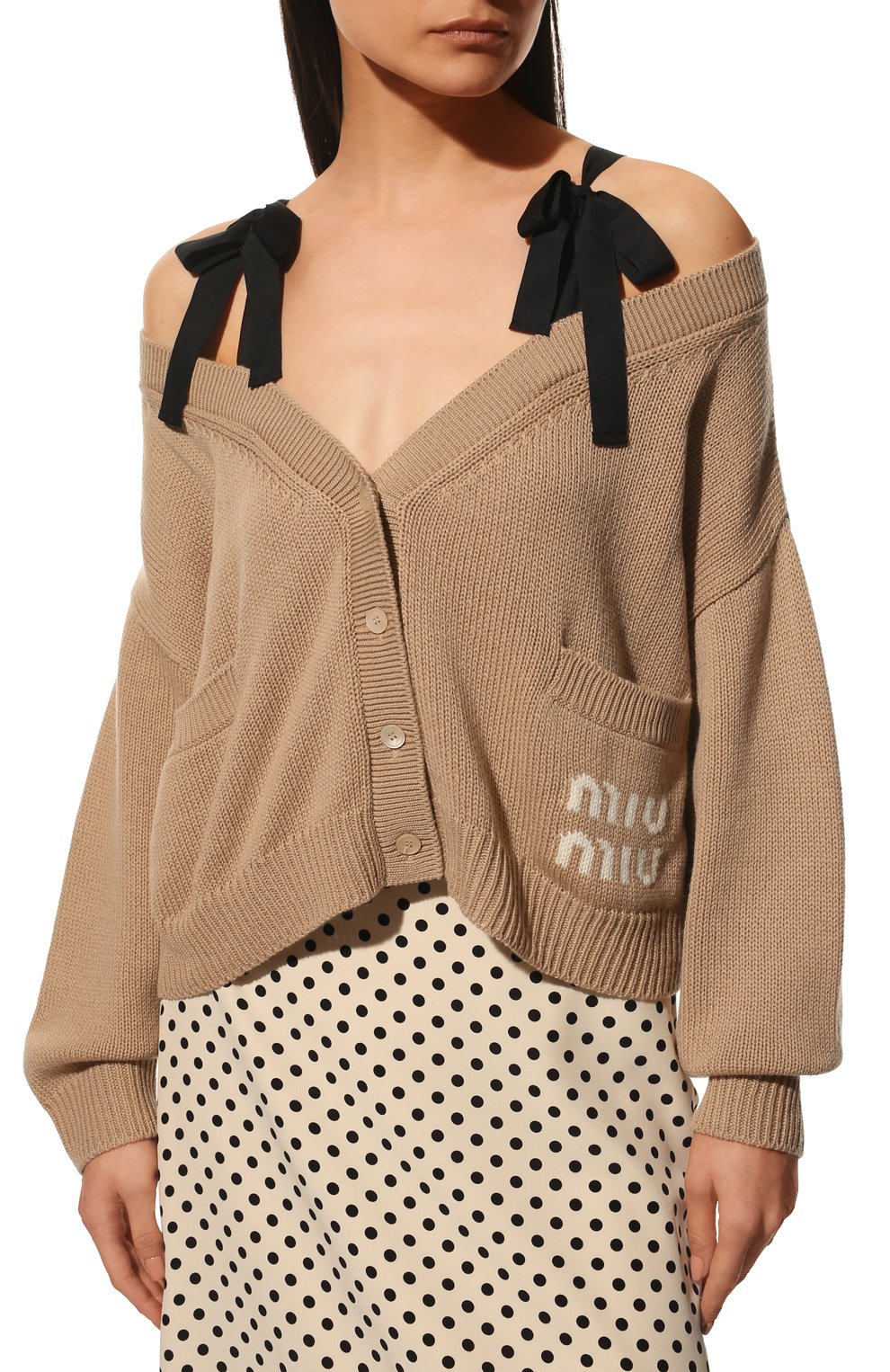 Кашемировый кардиган MIU MIU, арт. MMF574-10J1-F0627, фото 3