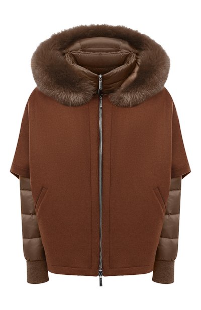 Комплект из шерстяной накидки и пуховой куртки MOORER, арт. PEGAS0-CZI/M0DGI300009-TEPA386, фото 1