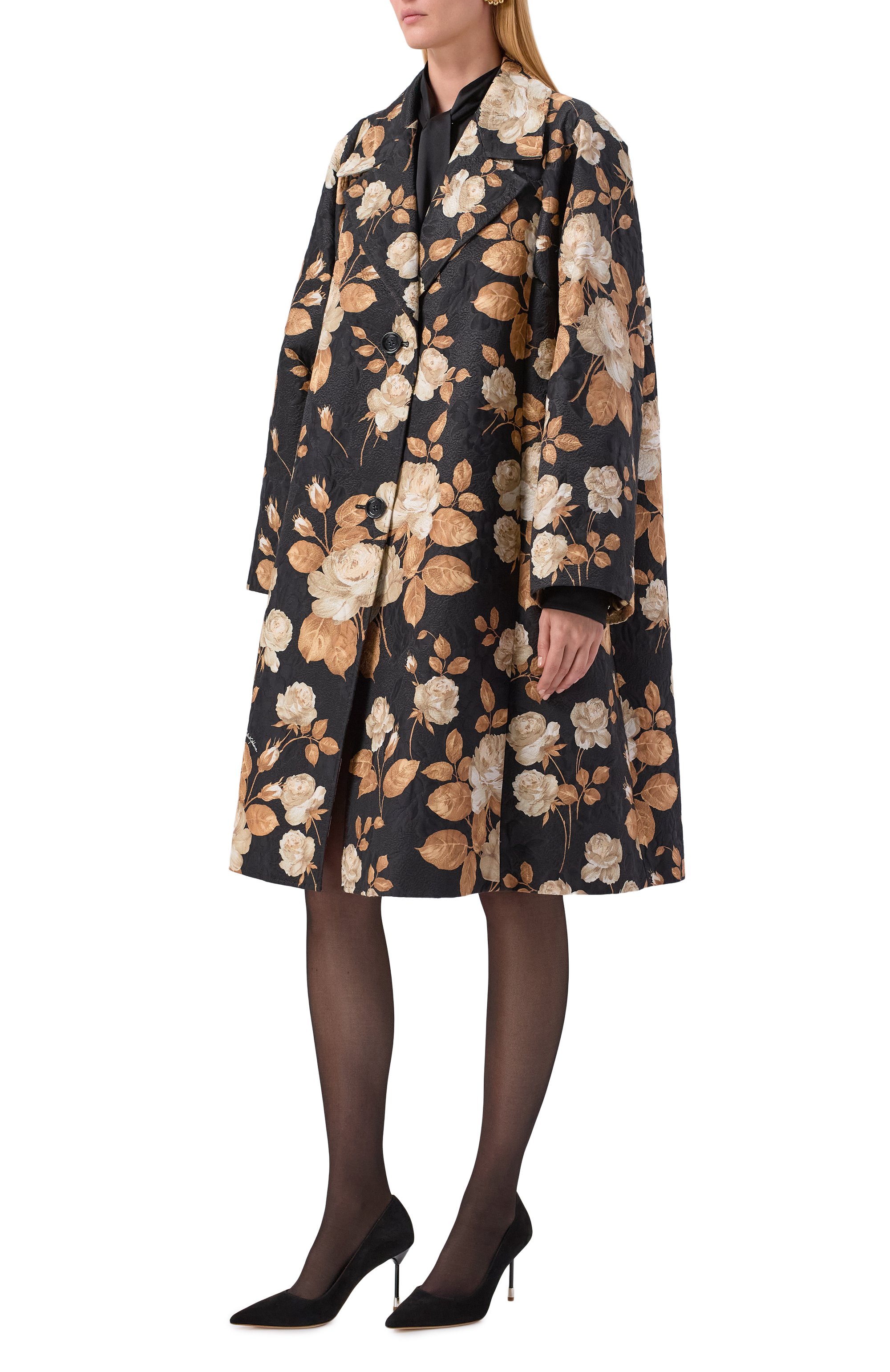 Пальто из хлопка и шелка DOLCE & GABBANA, арт. F0W3RT/FSTBR, фото 3