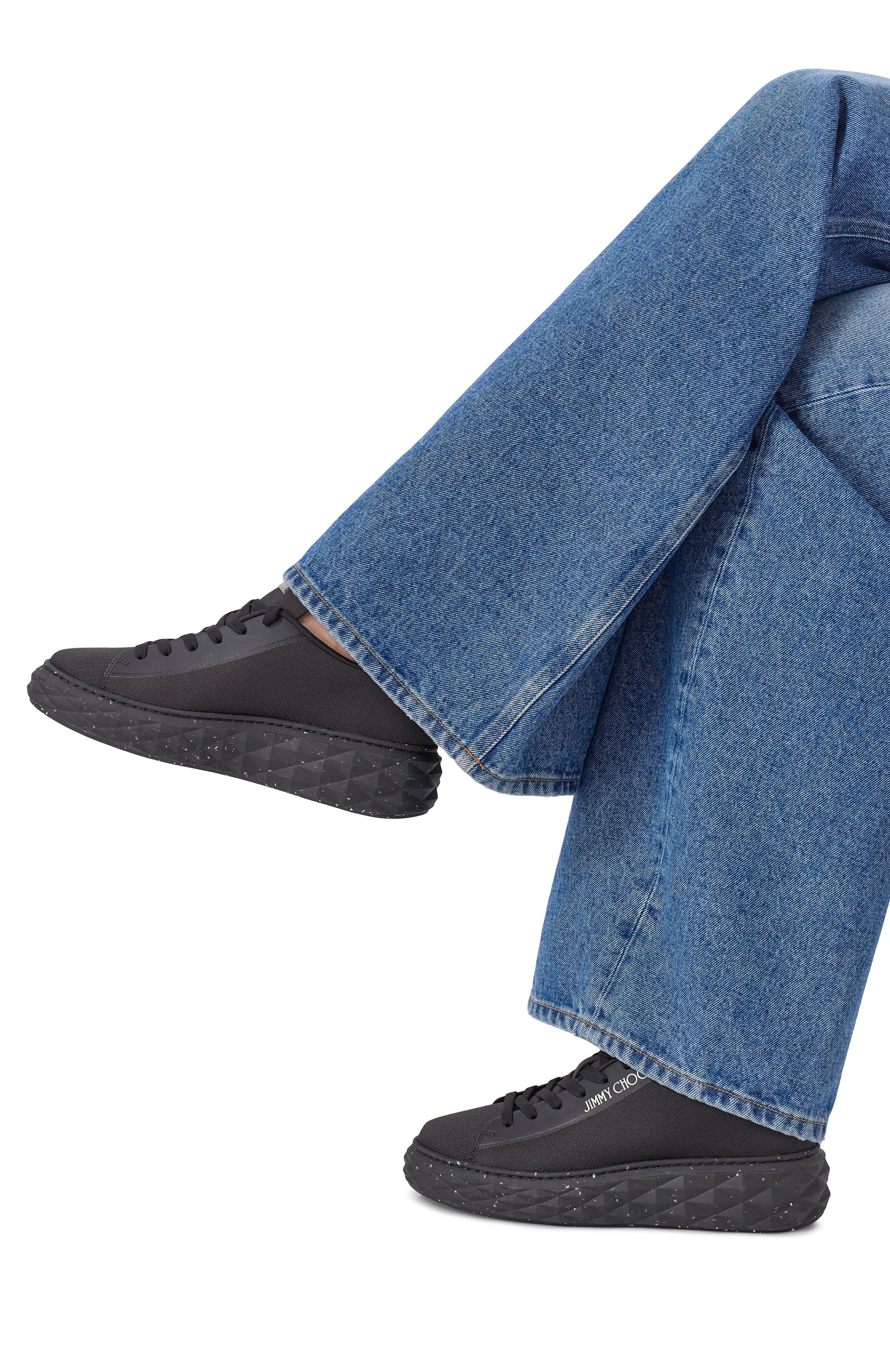 Тек�стильные кеды diamond light maxi JIMMY CHOO, арт. DIAM0ND LIGHT MAXI/F/MYU, фото 3